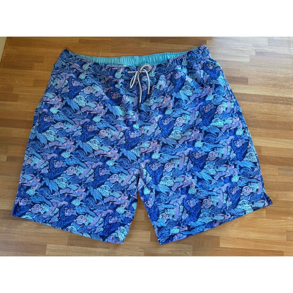 Peter Millar Seaside Flippers Up swim trunks, size XL